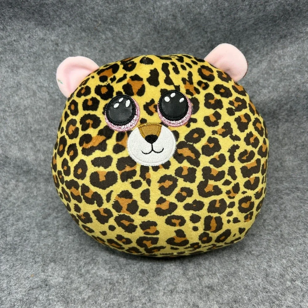 Ty Unisex Livvie Leopard Squish-a-Boo Plush 9in Yellow Spotted Soft Toy